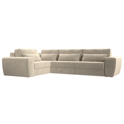 Угловой диван «Лига 008 Long», еврокнижка, левый угол, микровельвет, цветбежевый (10077993) - Купить по цене от 100 240.00 руб.